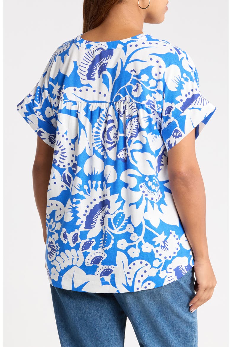 Ronan Print Top, Alternate, color, BLUE WHITE