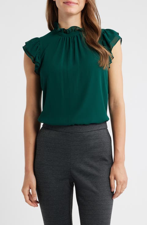 Ruffle Sleeveless Top