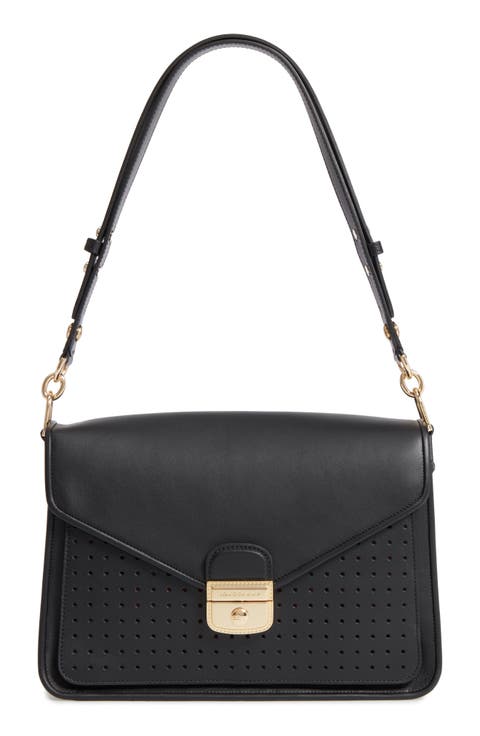 Mademoiselle Calfskin Leather Shoulder Bag