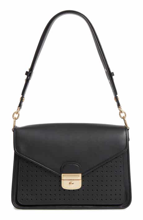 Longchamp Mademoiselle Calfskin Leather Shoulder Bag