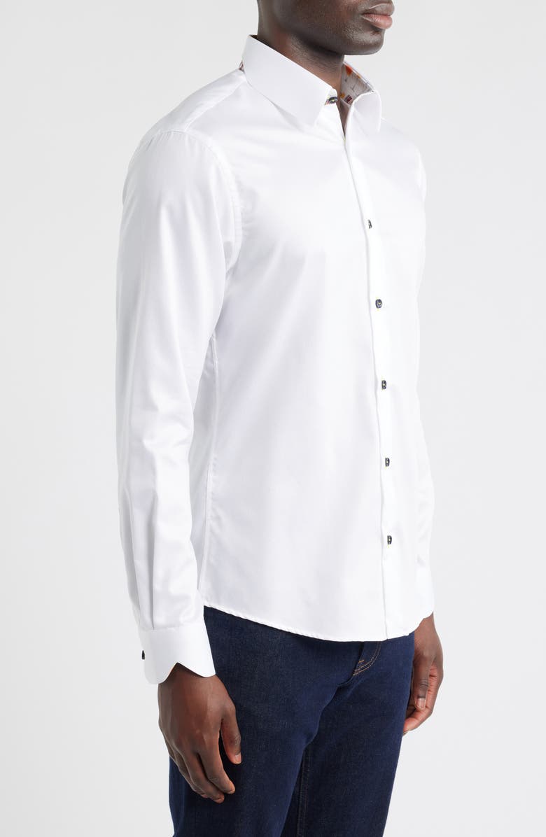 Siragusa Sinai Collection Luxe Cotton Dress Shirt, Alternate, color, White