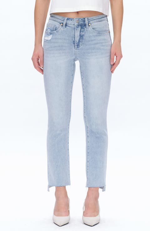 Daisy High Waist Step Hem Slim Jeans