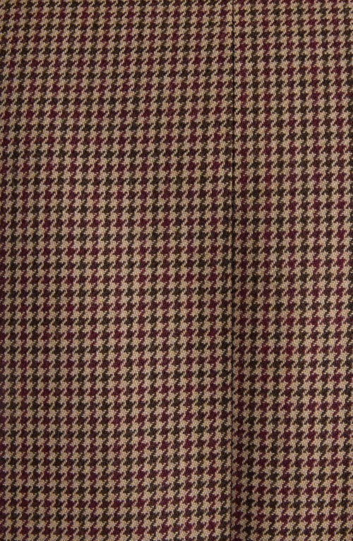 Acne Studios Mens Multi Brown Houndstooth Notched-lapel Wool Coat In Brown