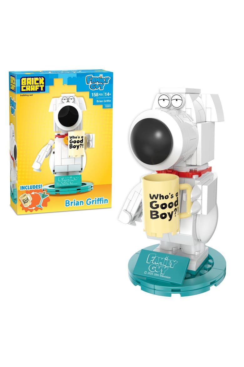 Family Guy Brian Griffin Building Set, Main, color, Red