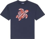 Vilebrequin Boys Organic Cotton Oversize T-shirt Turtle