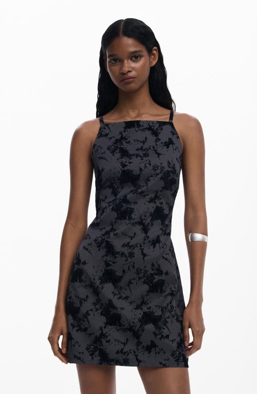Desigual Print Minidress In Gray