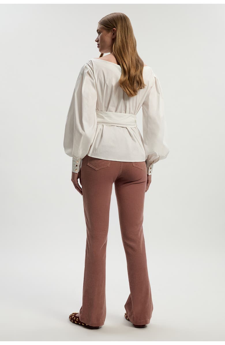 Karen Millen Stretch Cord Kickflare Jean, Alternate, color, Pink