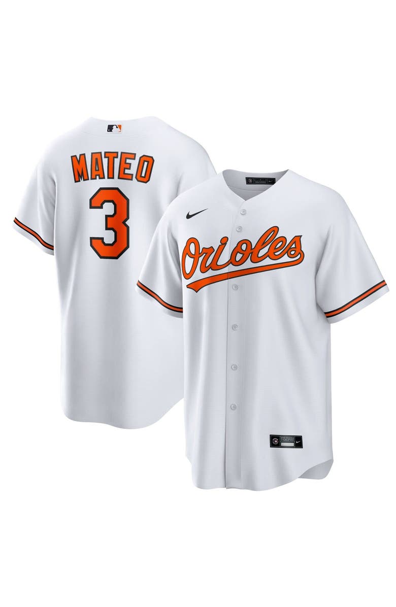Nike Men's Nike Jorge Mateo White Baltimore Orioles Replica Player Jersey, Alternate, color, 