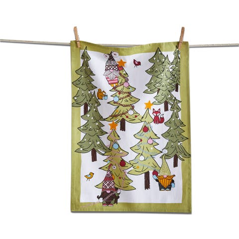 Gnomies Furry Friends Kitchen Towel Multicolor Cotton Winter