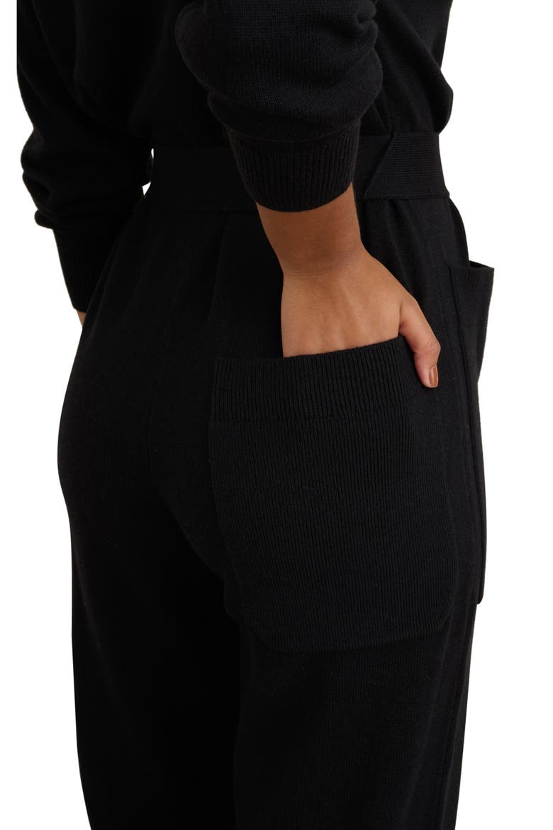 Sweater Jumpsuit, Alternate, color, BLACK