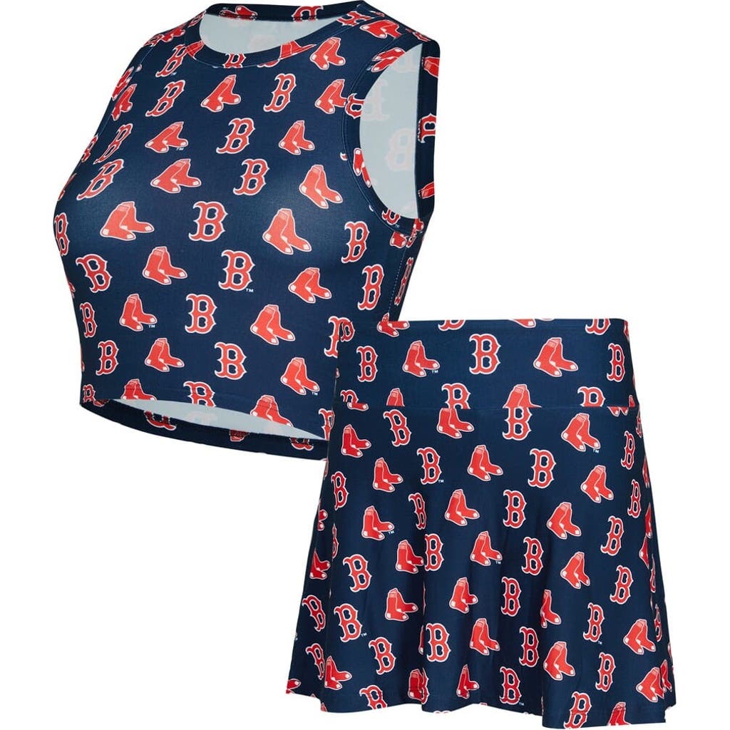 Concepts Sport Navy Boston Red Sox Knit Tank Top & Skort Set