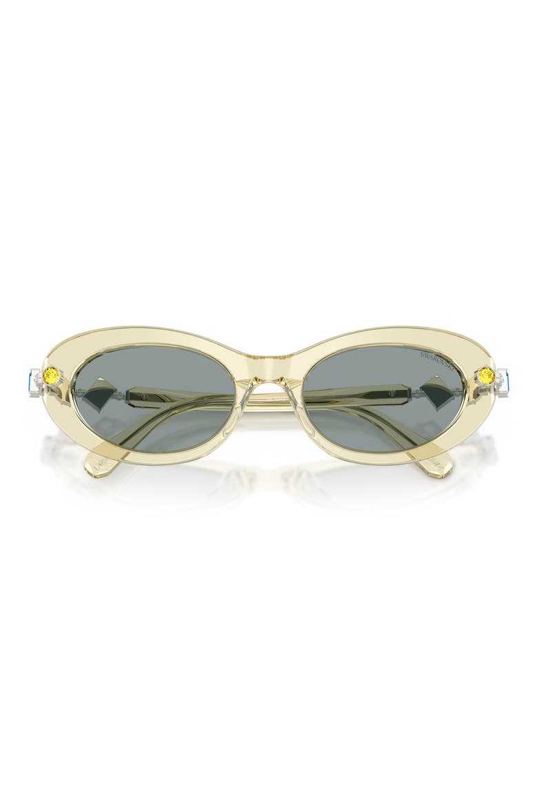53mm Oval Sunglasses, Alternate, color, TRANSPARENT YELLOW / GREY
