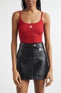 Courrèges Logo Rib Tank Top