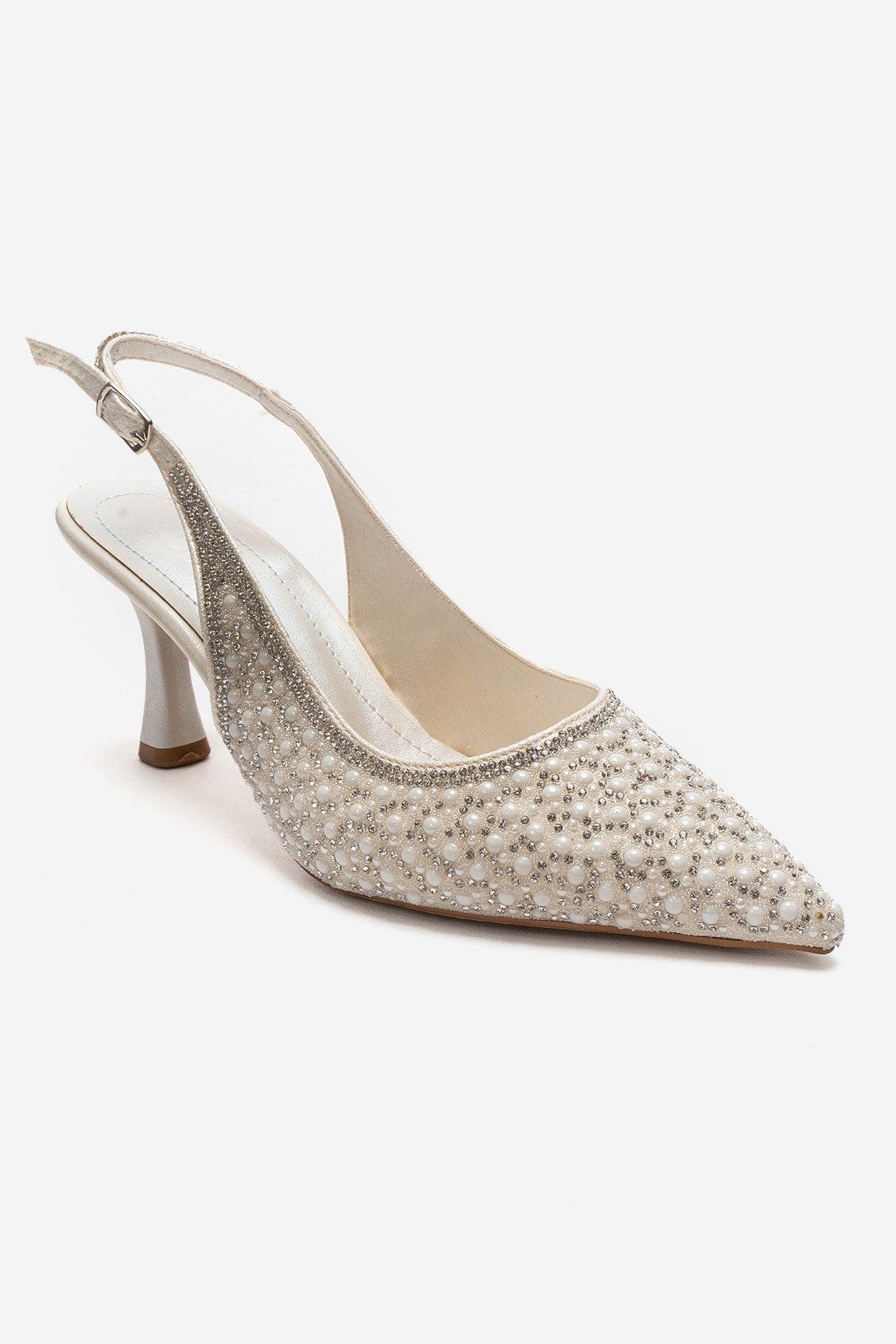 Prologue Shoes Linnea Stiletto Slingback Pump, Alternate, color, Ivory