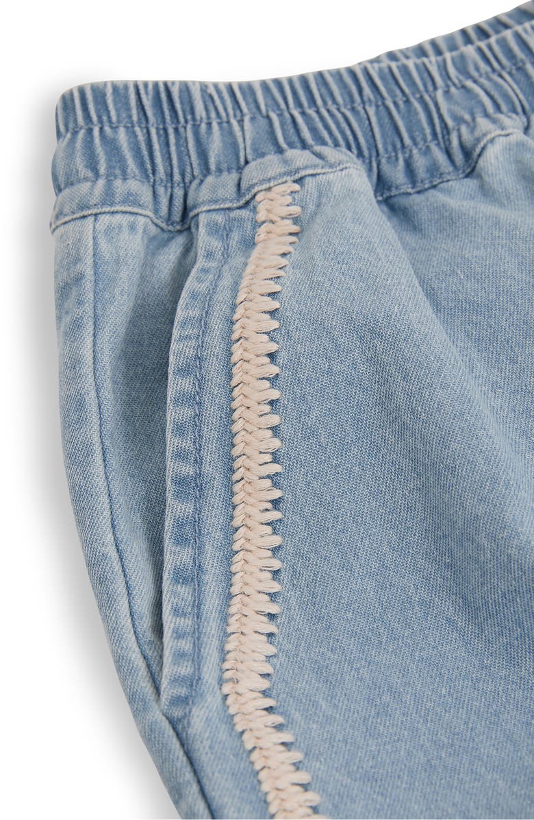 Reiss Kids' Lace Trim Wide Leg Jeans, Alternate, color, Light Blue