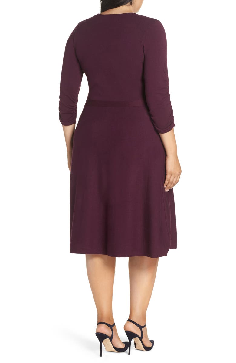 Eliza J Midi Faux Wrap Dress, Alternate, color,