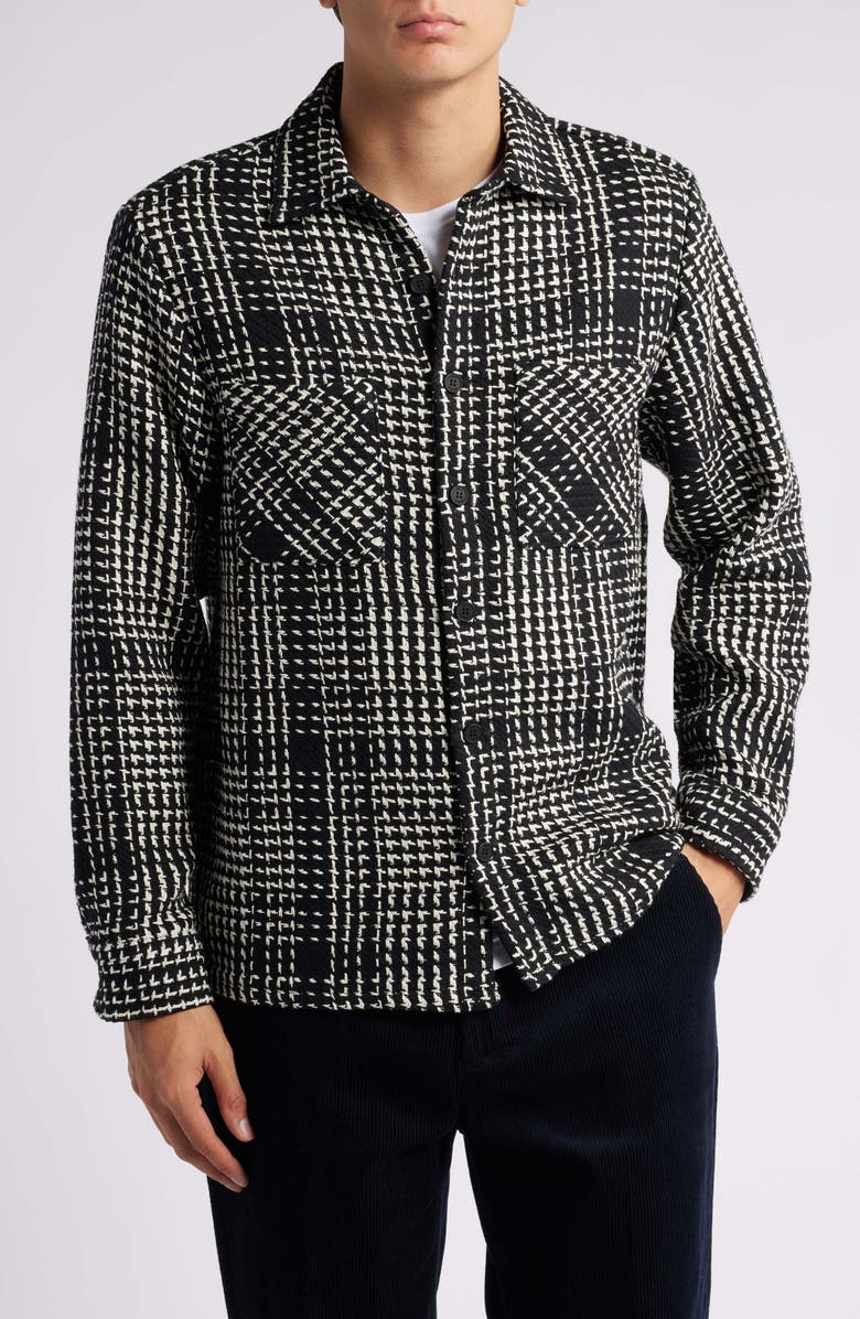 Wax London Whiting Plaid Button-Up Overshirt, Alternate, color, 