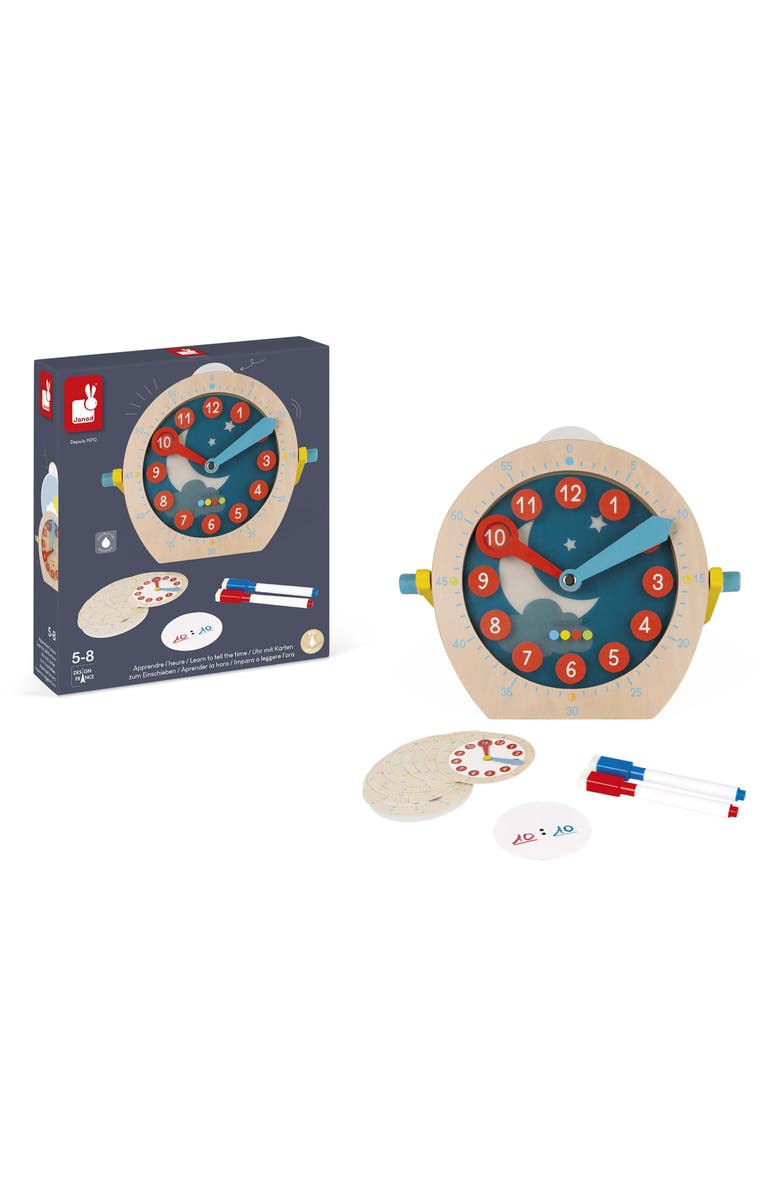 Janod Essential Learn To Tell Time Toy, Alternate, color,