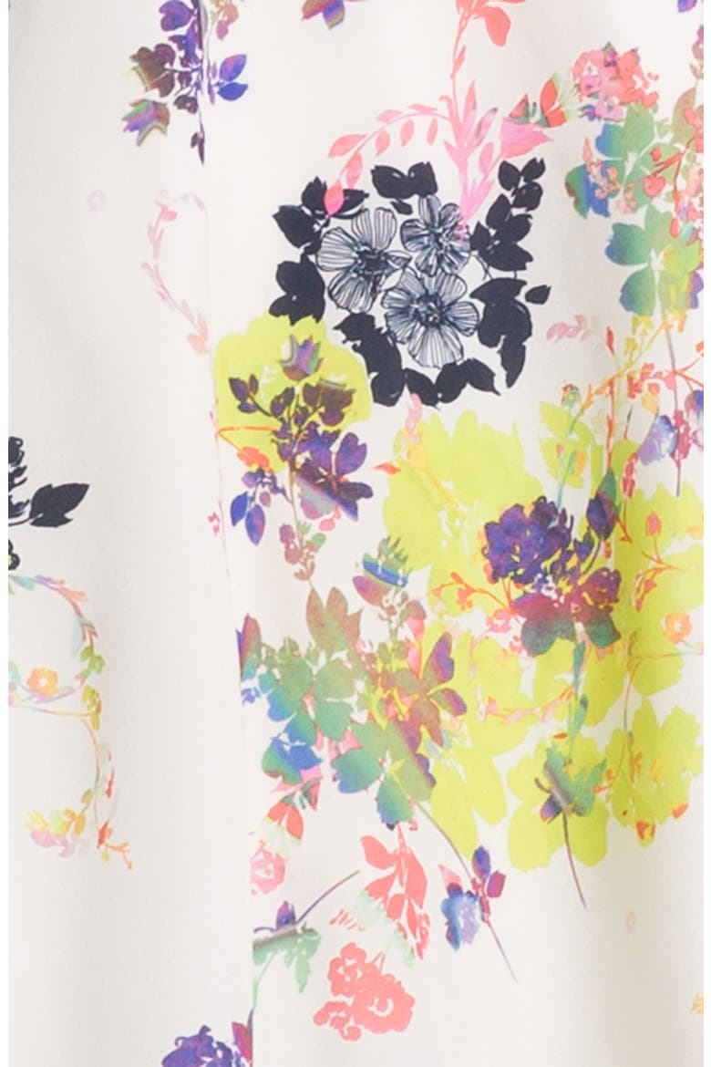 Print Fit & Flare Dress, Alternate, color, CREAM