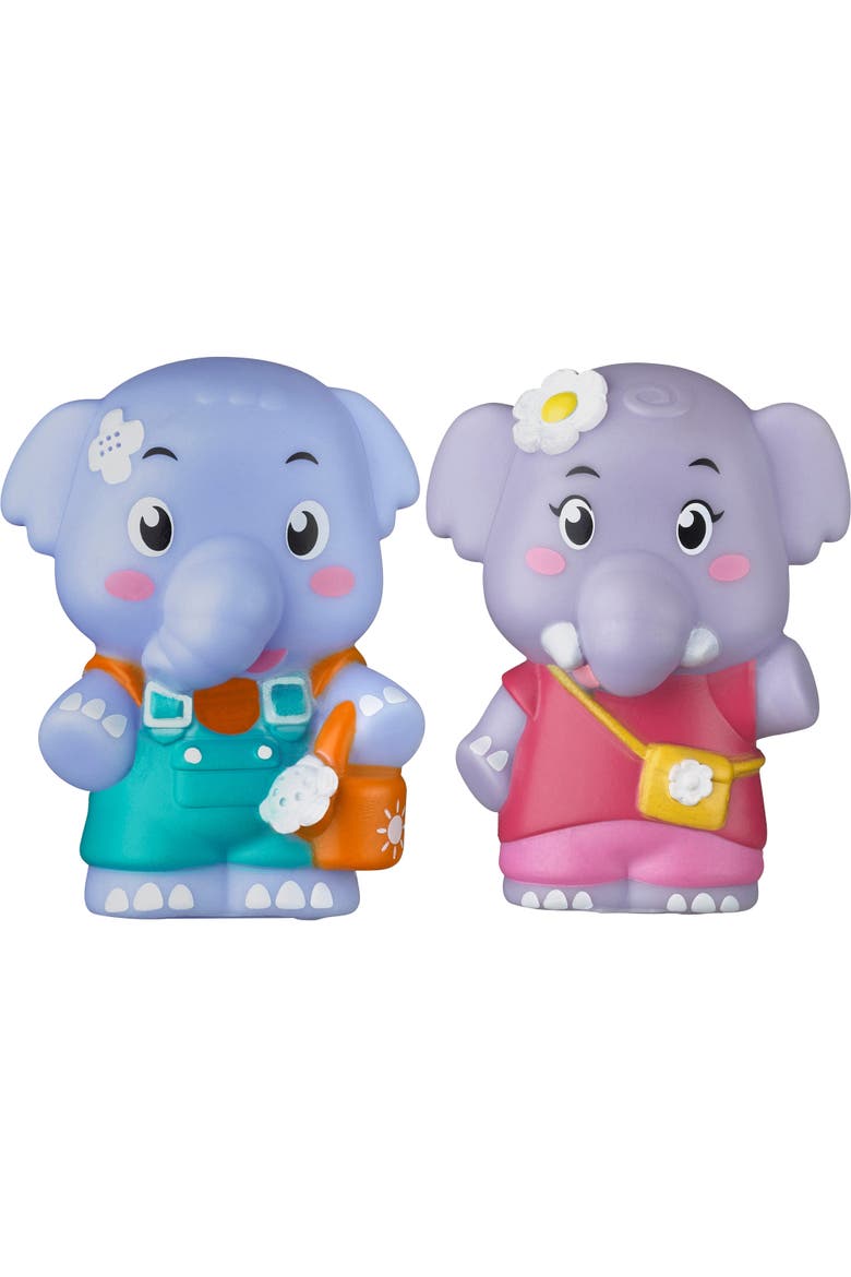 Elephant Family 4 Mini Figures, Jungle Playset, Kidstoddlers, Alternate, color, Multicolored