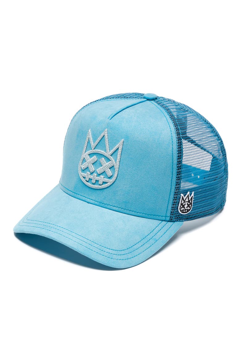 Logo Mesh Back Trucker Hat, Alternate, color, NAVAGIO BAY