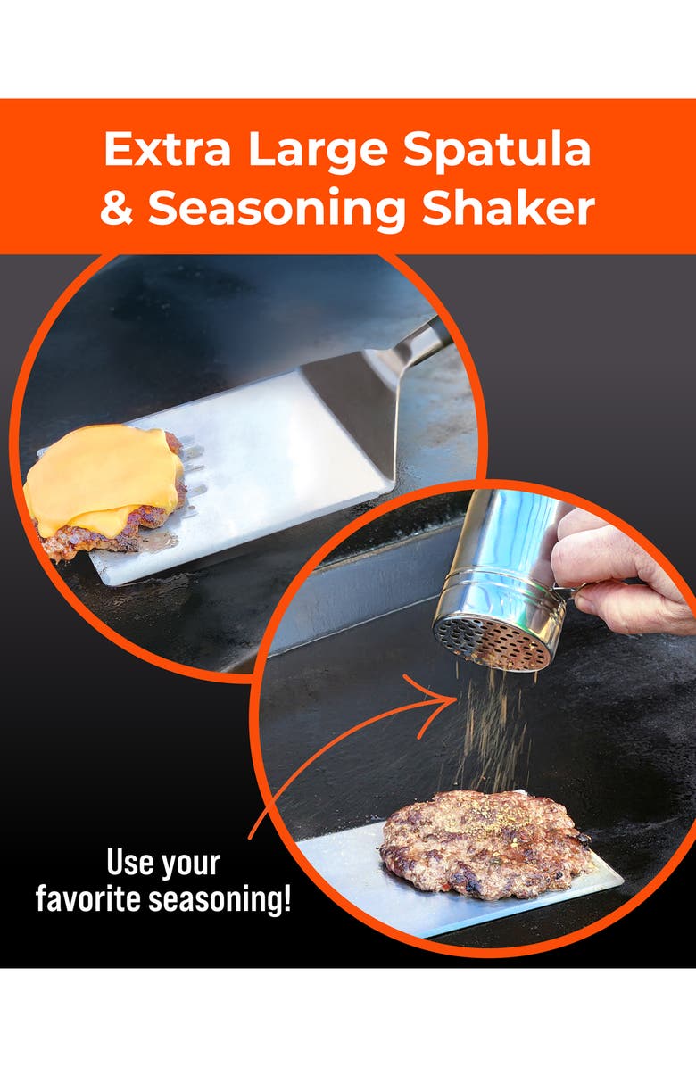 Braize Smash Burger Press Kit, Alternate, color, Stainless Steel