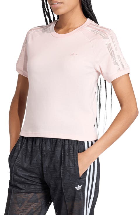 Cali Lace Inset Cotton T-Shirt