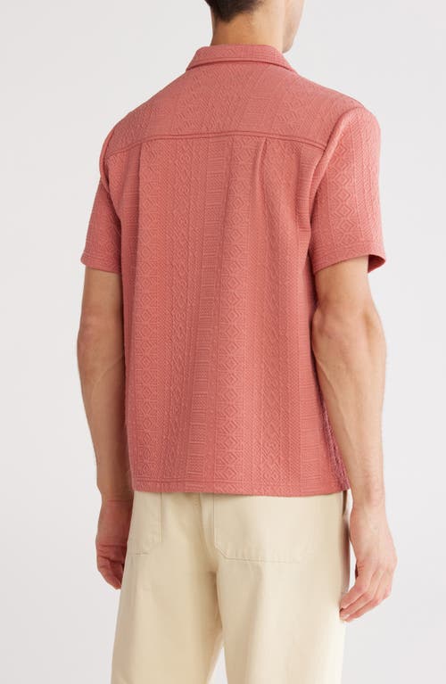 Fleece Factory Geometric Jacquard Button-up Shirt