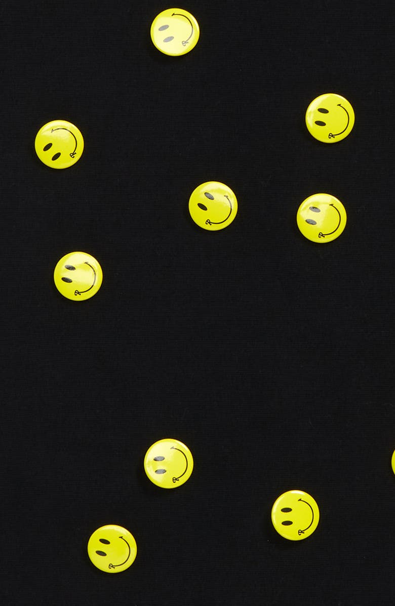 Raf Simons x Smiley<sup>®</sup> Pin Embellished Cotton Fleece Throw Blanket, Alternate, color,