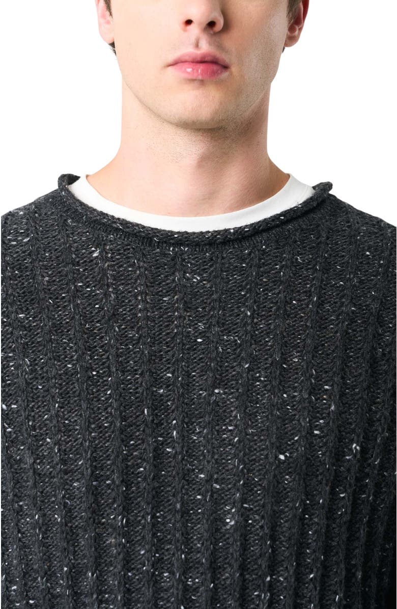 Velez Selva Knit Crewneck Sweater, Alternate, color, Black