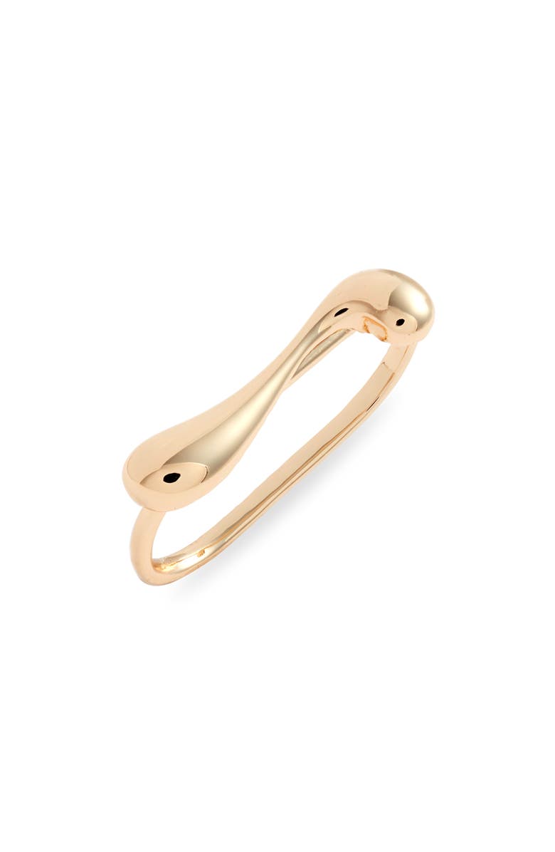 Open Edit Teardrop Two-Finger Ring, Main, color, Gold