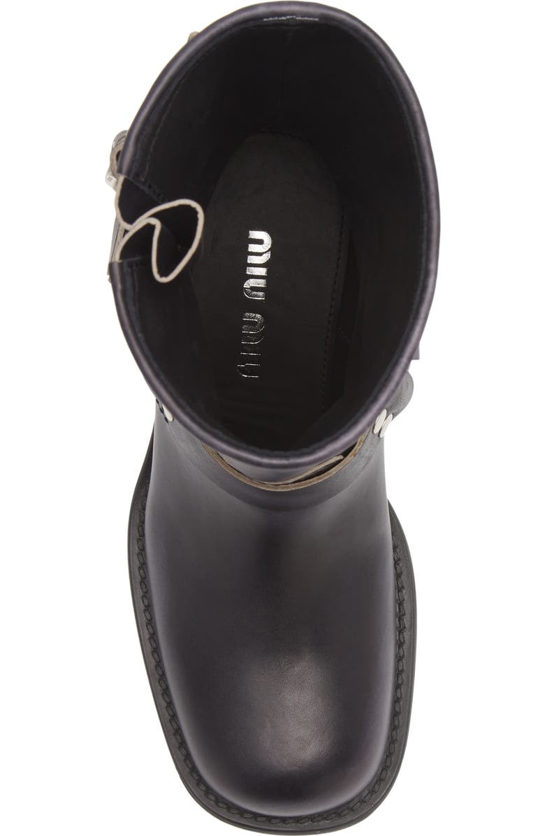 Miu Miu Harness Biker Boot, Alternate, color,