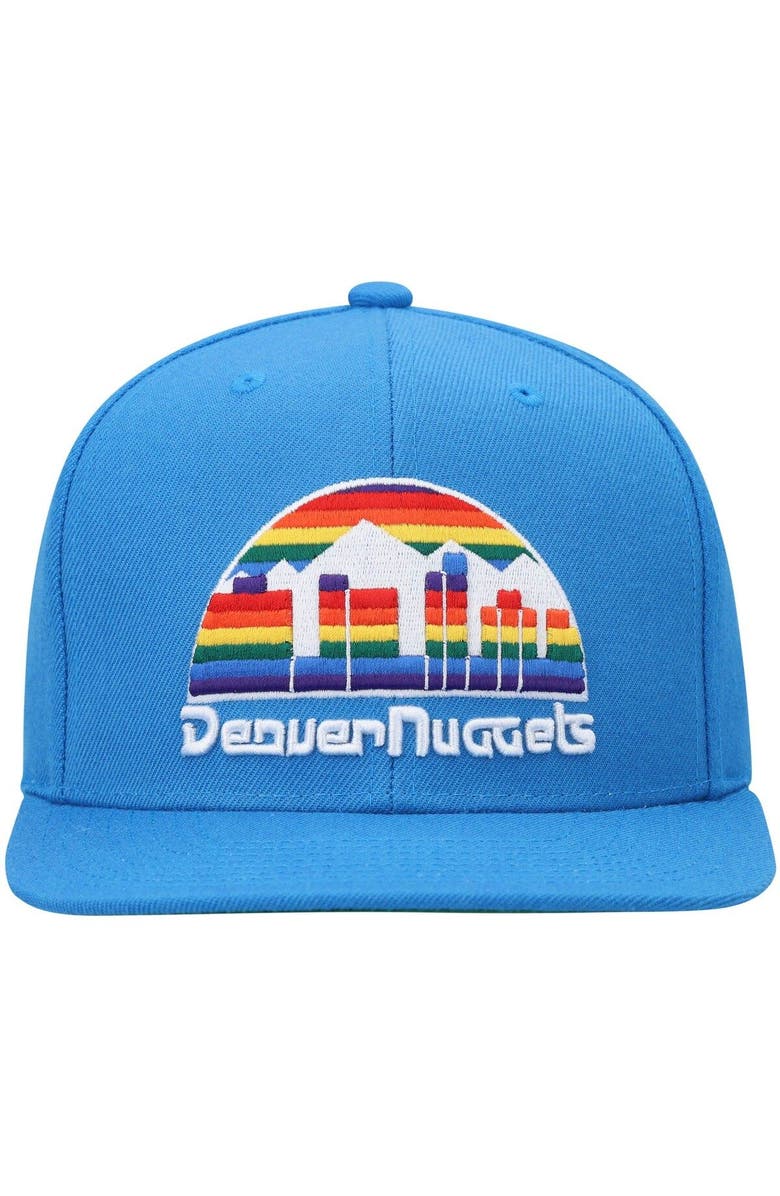 Mitchell & Ness Men's Mitchell & Ness Royal Denver Nuggets Hardwood Classics Team Ground 2.0 Snapback Hat, Alternate, color, 