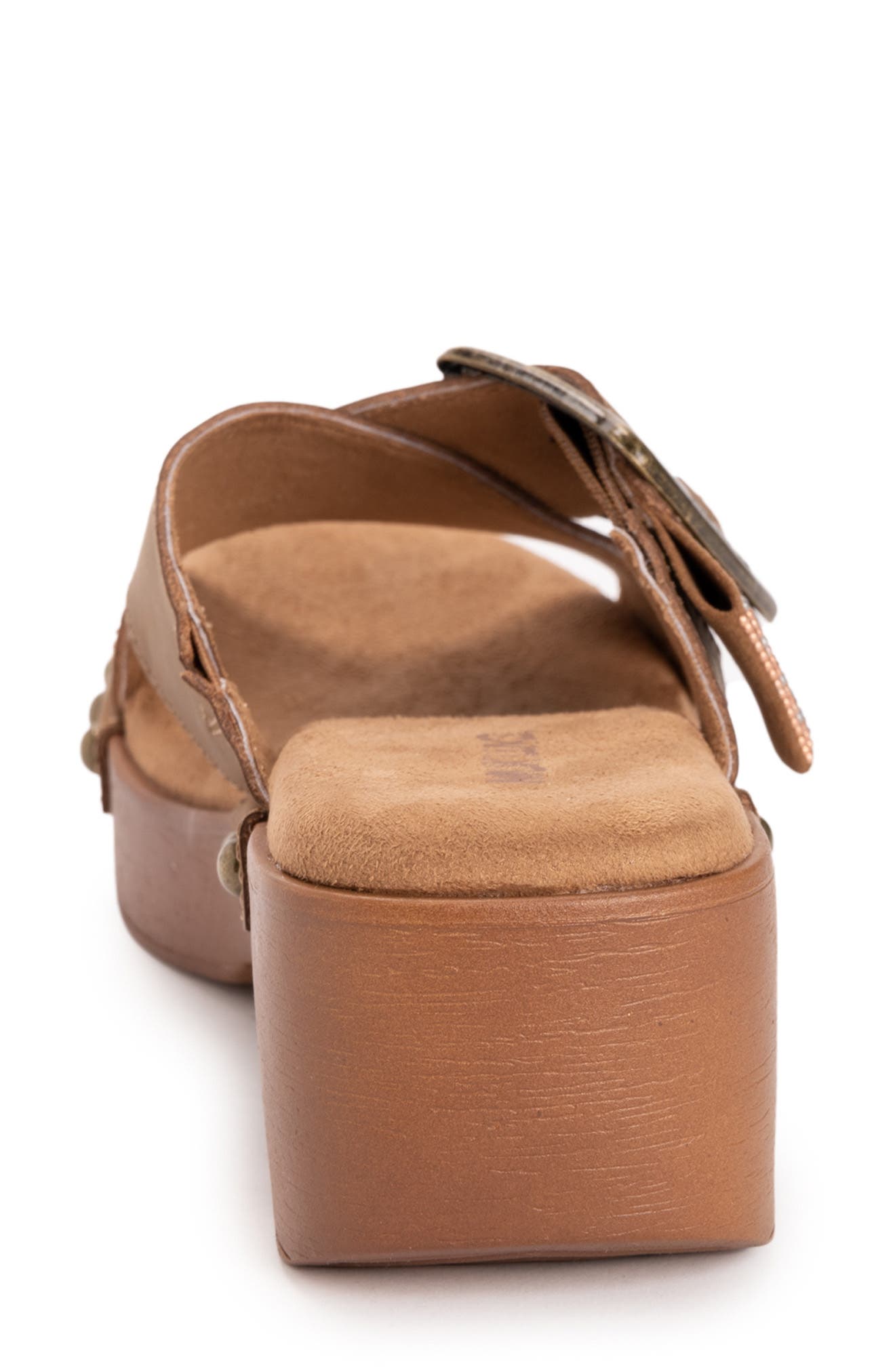 MUK LUKS Charlotte Platform Slide Sandal, Alternate, color, Brown