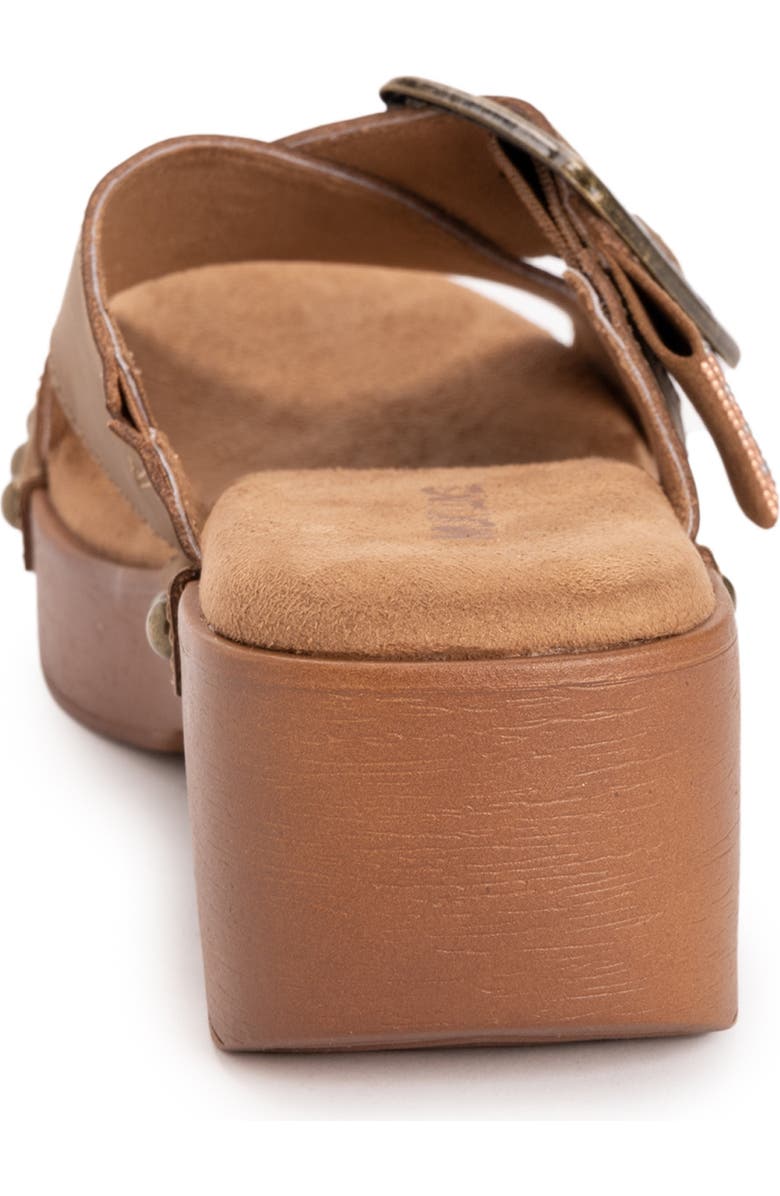 MUK LUKS Charlotte Platform Slide Sandal, Alternate, color, Brown