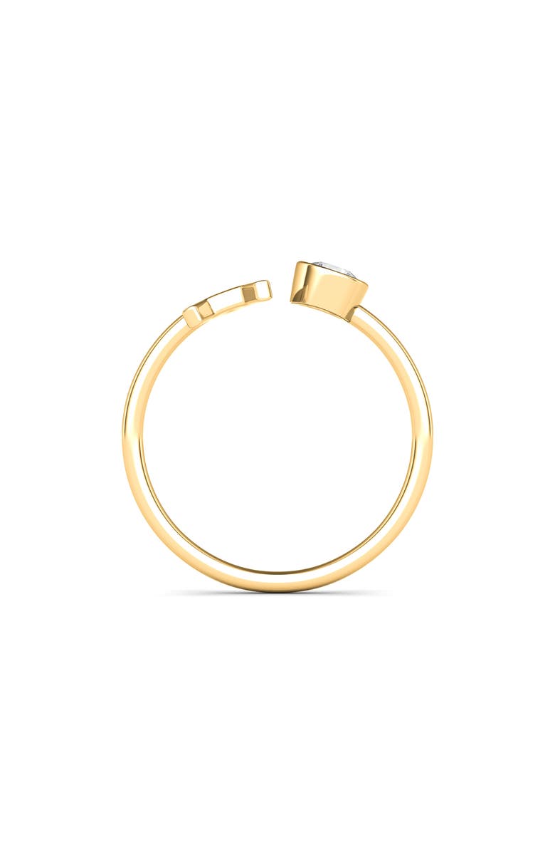 HauteCarat Lab Grown Diamond Letter Ring, Alternate, color, 18K Yellow Gold - A