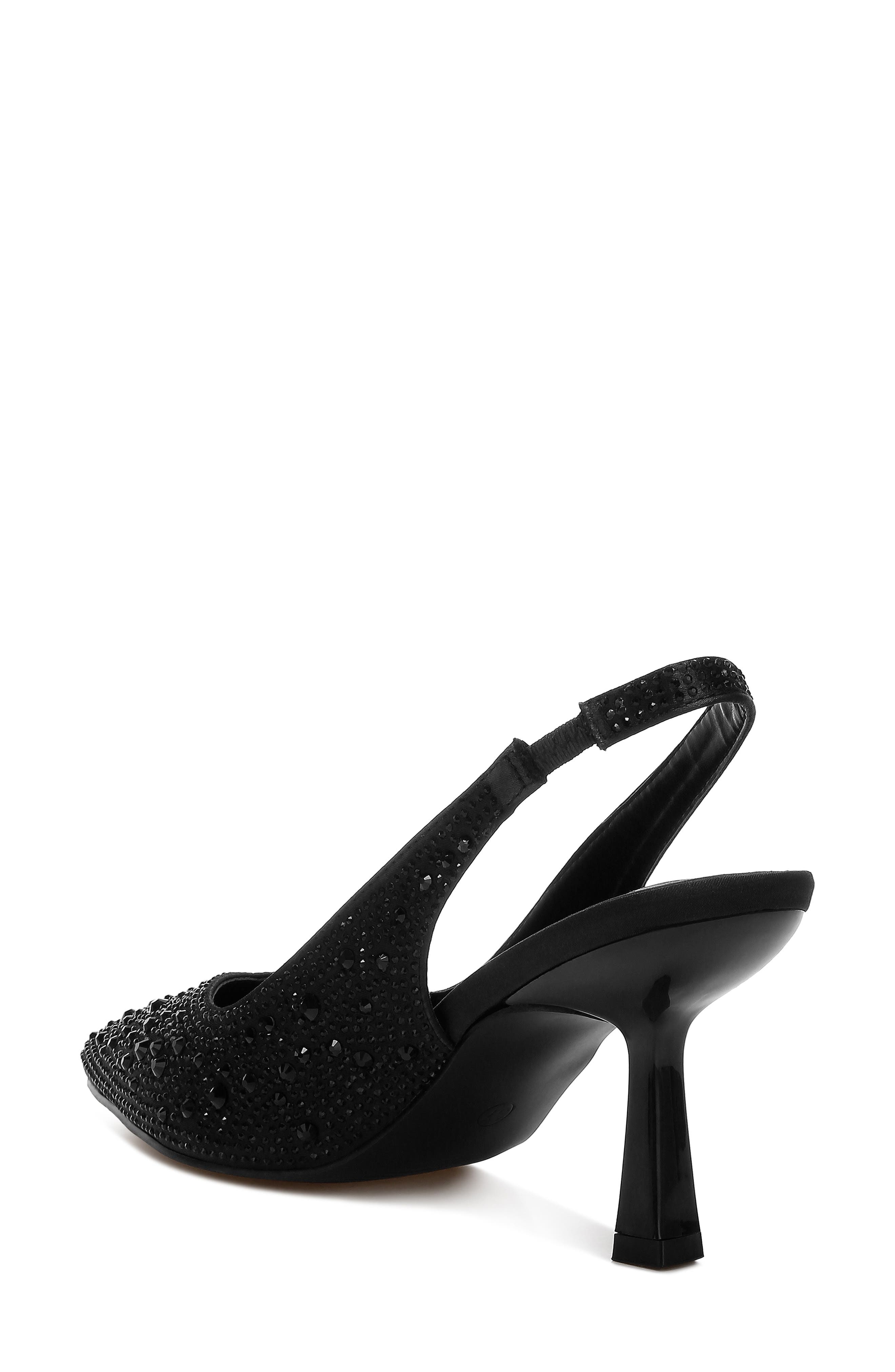 LONDON RAG Ararki Crystal Slingback Pump, Alternate, color, Black