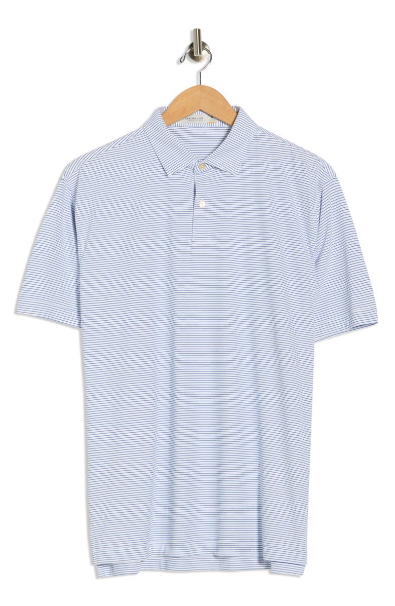 Peter Millar Featherweight Stripe Performance Polo, Alternate, color, White