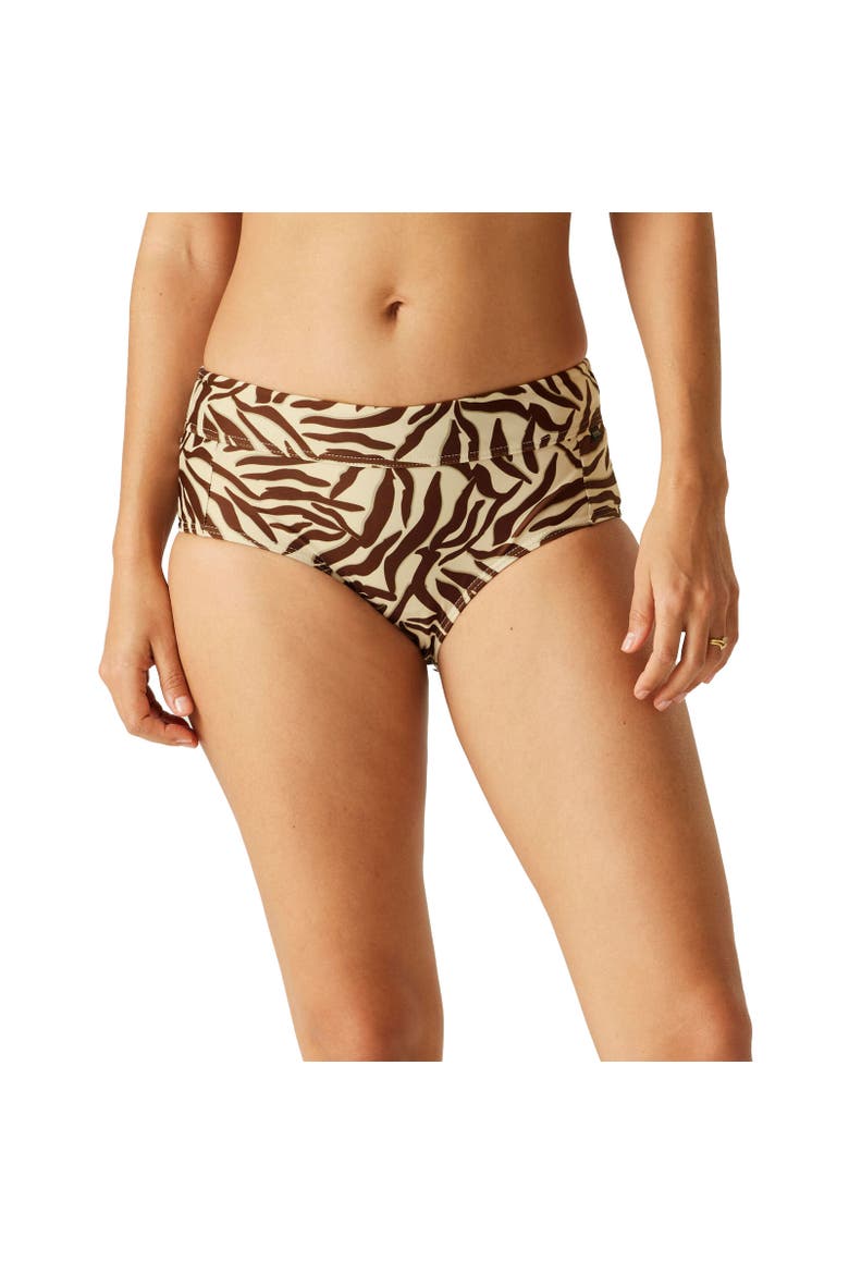 Paloma Zebra Print Swim Briefs, Main, color, Light Brown and Dark Brown