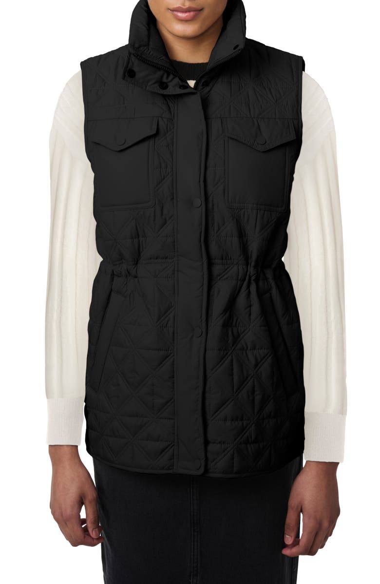 Bernardo Glam Quilted Vest, Alternate, color, 