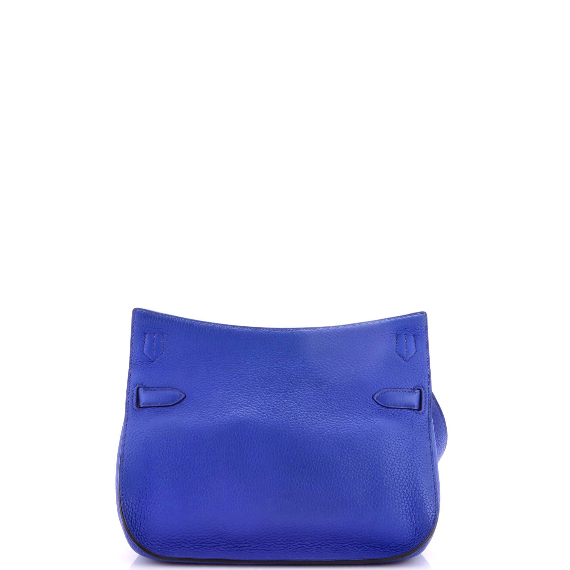 Pre-Owned Hermes Jypsiere Bag Clemence 28, Alternate, color, Bleu Electrique