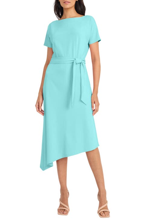 Asymmetric Hem Midi Dress
