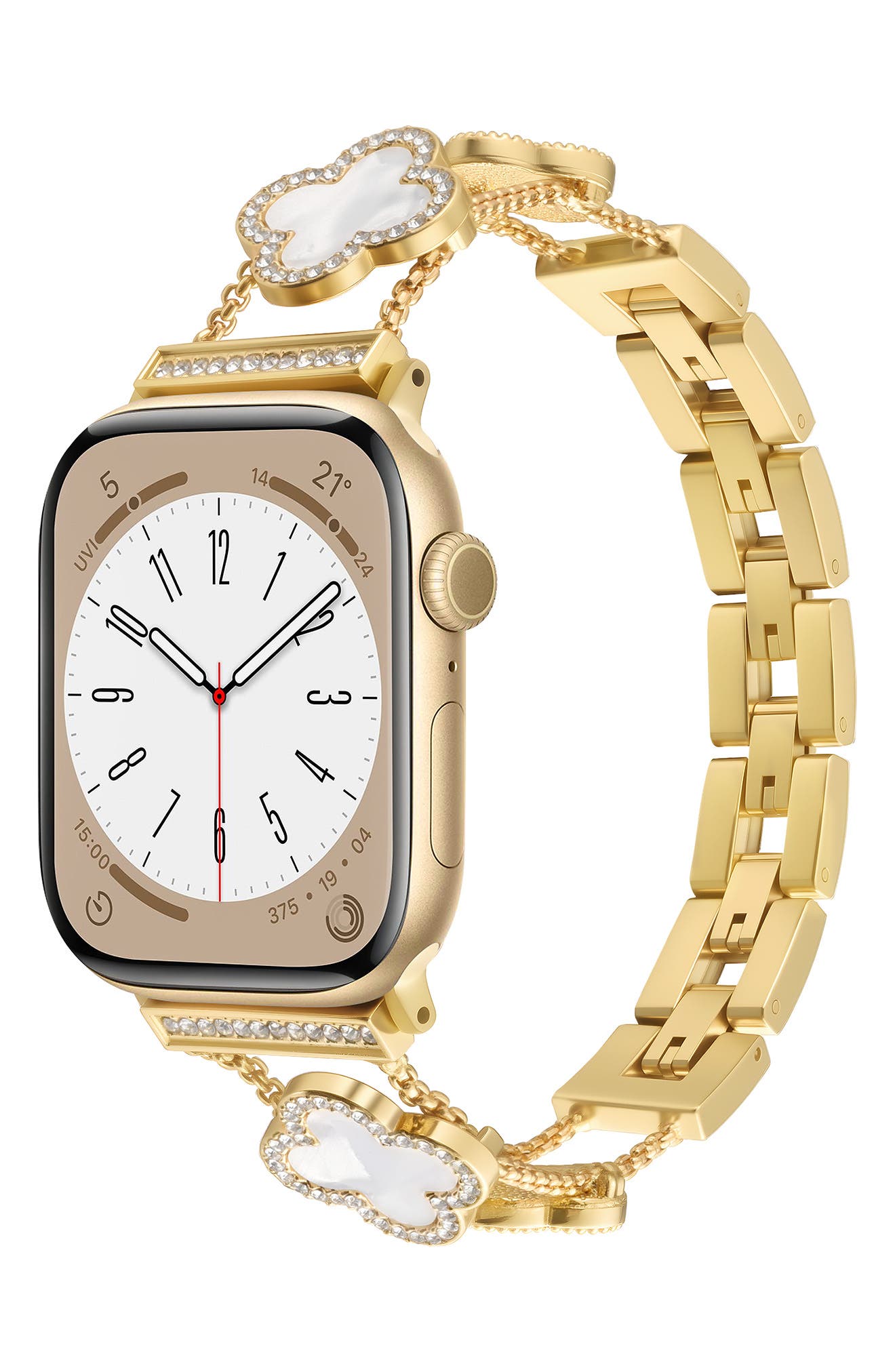 BCBG Universal Fit Clover Link Bracelet Apple Watch® Watchband