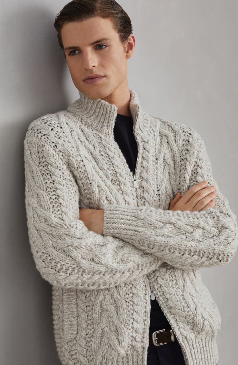 Brunello Cucinelli Cable knit cardigan, Alternate, color, 