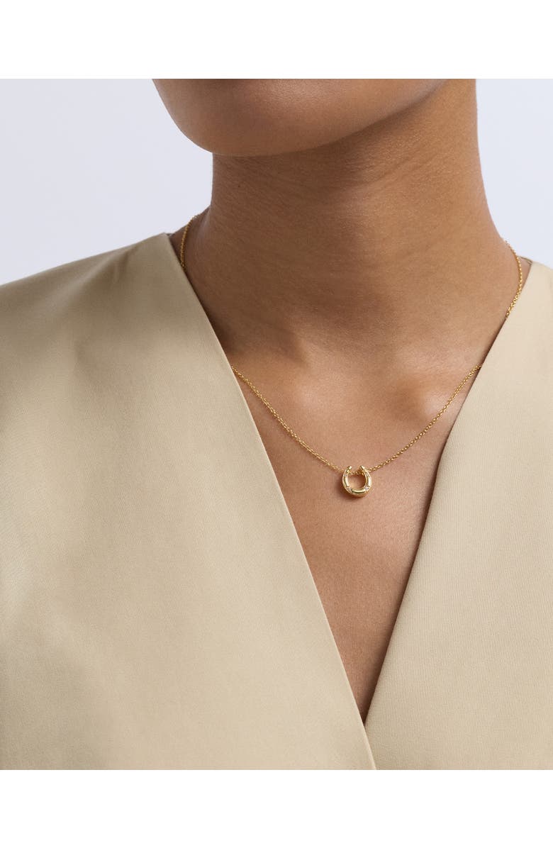 Astley Clarke Gold Biography Horseshoe Necklace, Alternate, color, Gold