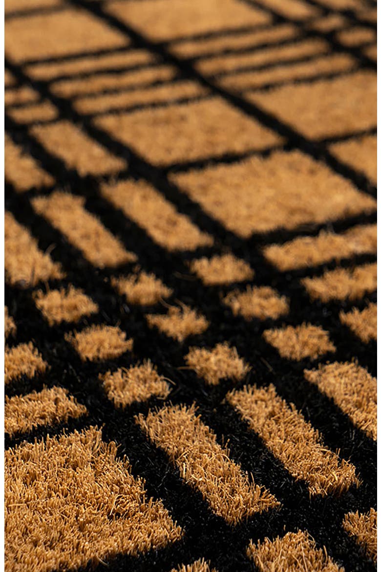 Fine Plaid Doormat, Alternate, color, NATURAL COIR / BLACK
