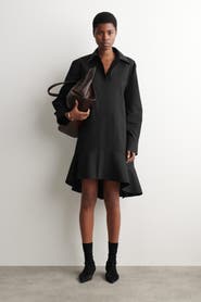 COS Flared Cotton Mini Shirt Dress