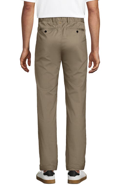 Lands' End Tapered Fit Travel Kit Chino Pants In Khaki