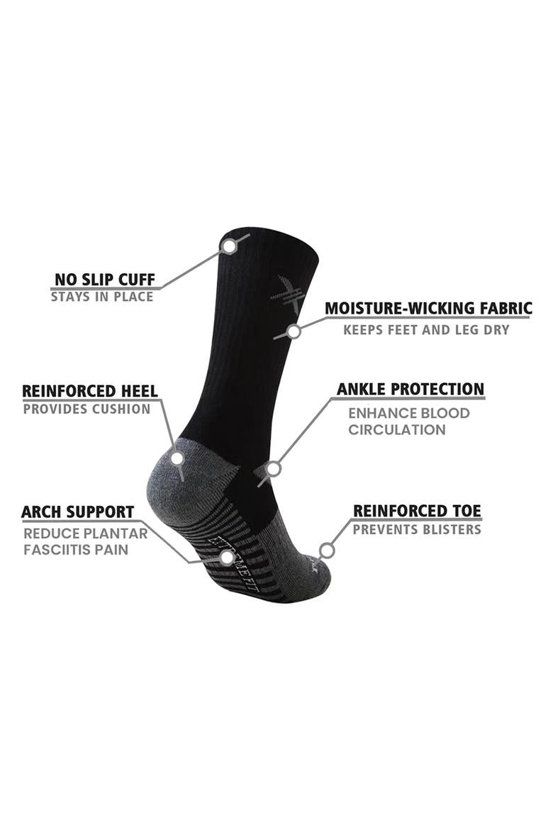 6-Pack Dri Tech Moisture Control Socks, Alternate, color, BLACK
