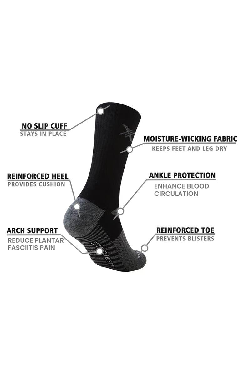 EXTREME FIT 6-Pack Dri Tech Moisture Control Socks, Alternate, color, Black